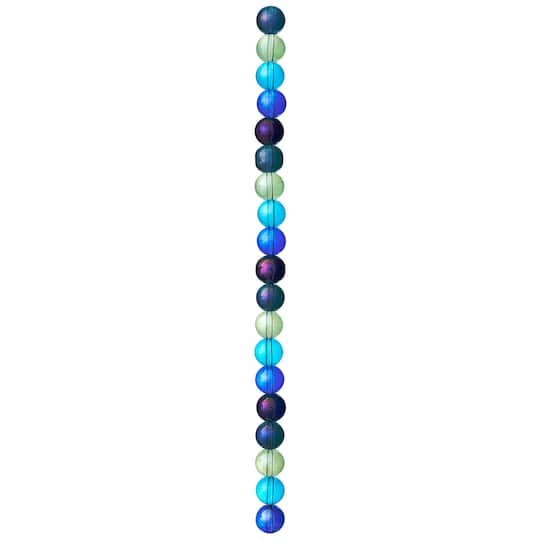 12 Pack: Sea Breeze Glass Round Beads, 10mm by Bead Landing™